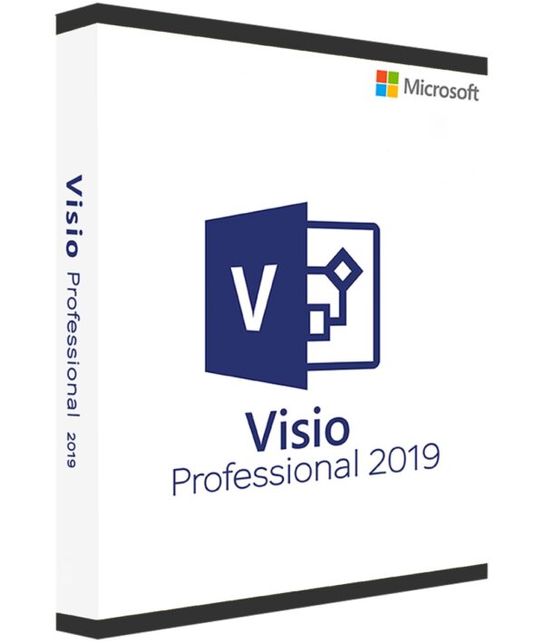 Microsoft Visio 2019 Professional interface displaying Gantt chart and task list.