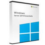 Windows Server 2019 Essentials interface displaying simple server management features.