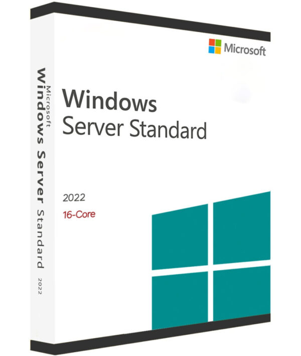 Windows Server 2022 Standard interface displaying enhanced security and network features.