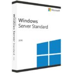 Windows Server 2016 Standard dashboard showing server management and settings.